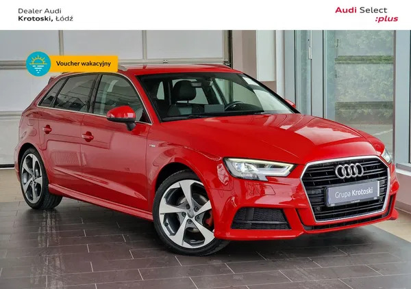 audi Audi A3 cena 104900 przebieg: 55117, rok produkcji 2018 z Łódź